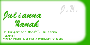 julianna manak business card